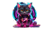 Neon Cat Design