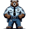 Cute Bear Police Officer