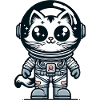 Cute Cat Astronaut