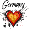 Germany heart black-red-gold flag