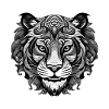 Tiger Portrait Head Animal