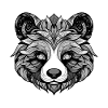 Panda Portrait Head Animal