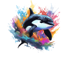 Orca Killerwal bunt