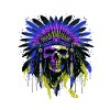 Apache Totenkopf Indianer Bunt