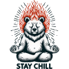 Stay Chill Bear in Lotus Position