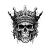 Skull King Crown Skeleton