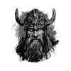 Wikinger Kopf Valhalla Krieger