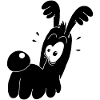 Funny Black Dog