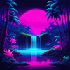 Neon Waterfall