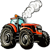 Traktor starker Qualm