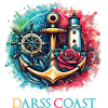 DarssCoast - Wellen Möwe Anker Grafik