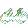 Old man grandpa on bike