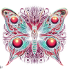 Scary butterfly with skull