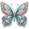 Scary butterfly with skull