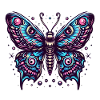 Scary butterfly with skull
