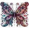 Scary butterfly with skull