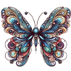 Scary butterfly with skull