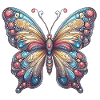 Scary butterfly with skull