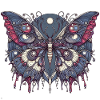 Scary butterfly with skull