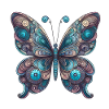 Scary butterfly with skull