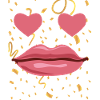 Mon Costume Embrasser Bouche Coeurs