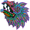 Drache, bunt, illustration,mexikanisch, ornament
