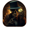 Detective Skeleton Sleuth Rock