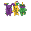 Mardi Gras Capybara Carnival Costume