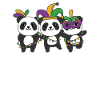 Mardi Gras Panda Carnival Costume