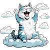 Cat waking up, cat humor!