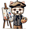 Cute Dog Artist