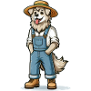 Cute Dog Farmer