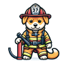 Cute Dog Firefighter