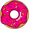 Donut pink with sprinkles