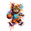 Cat Basketball Basketball Player