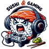 Sushi playing video games