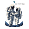 Astronaut couple in love