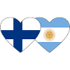 Finlande Argentine Drapeau Coeur