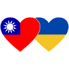 Taiwan Ukraine Flag
