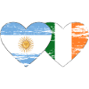 Argentina Ireland Flag Used