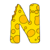 Litera N - Inicjał N - Motyw sera