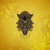 Elegante goldene Steampunk-Eule.