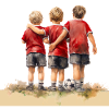 Playing football with friends