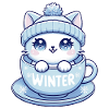 Winter ready cat