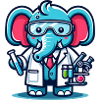 Cute Elephant Scientist