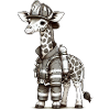 Pompier girafe mignon