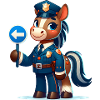 Cute Horse Police Officer