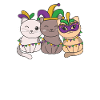Mardi Gras Cat Carnival Costume