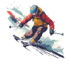 Winter Mountains Snow Freestyle Ski