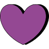 Heart Violet Black Valentine's Day